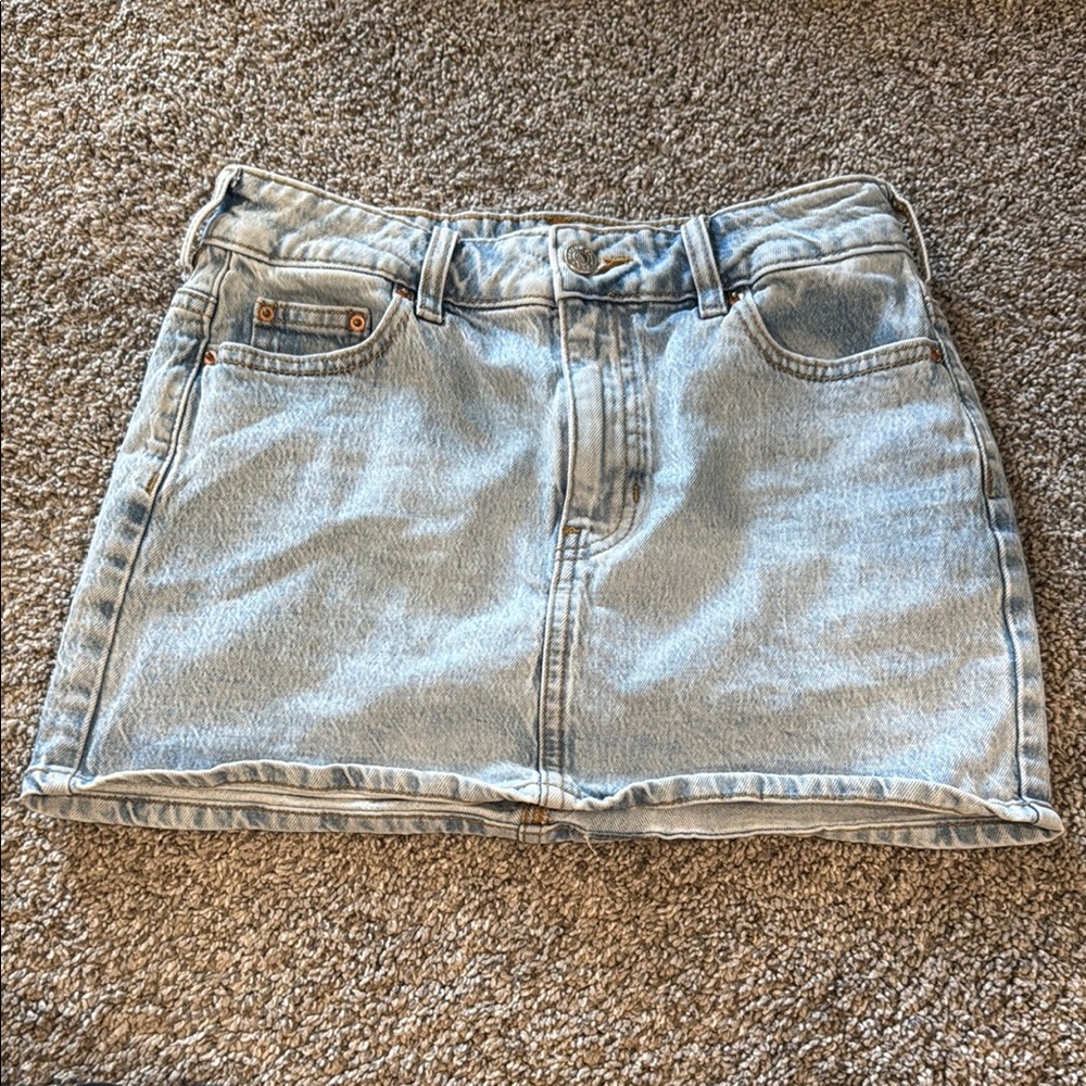 PacSun Light Blue Denim Mini Skirt
